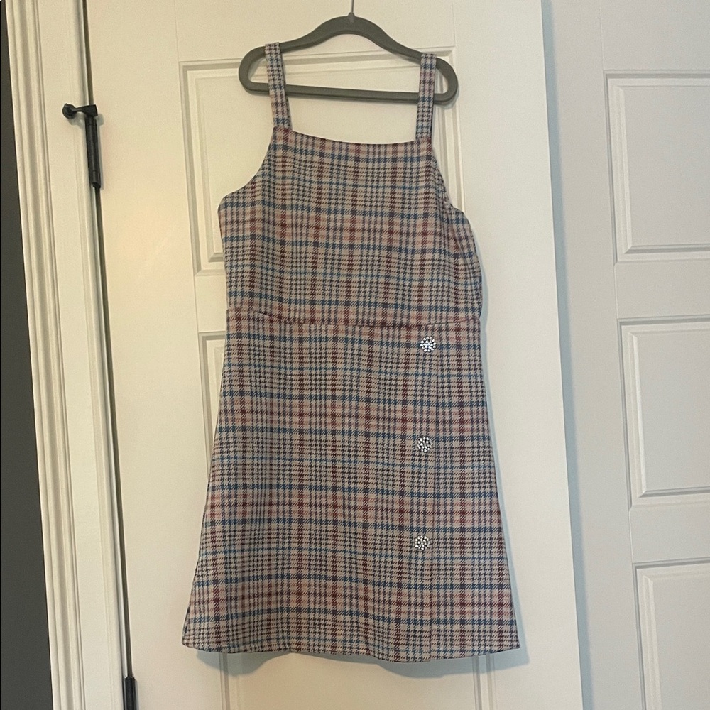 Rare Editions Pink and Blue Plaid Kids Dress